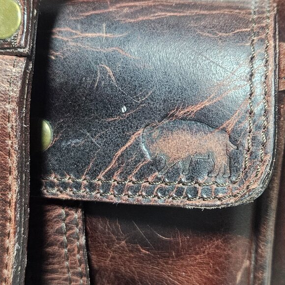 Buffalo Jackson Roosevelt Leather Pilot Bag – Brown – Full-Grain – Gently Used - Picture 9 of 12